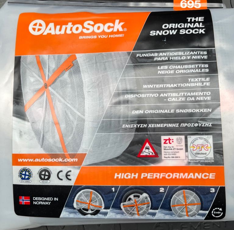 AutoSock 695 snow sock for winter driving