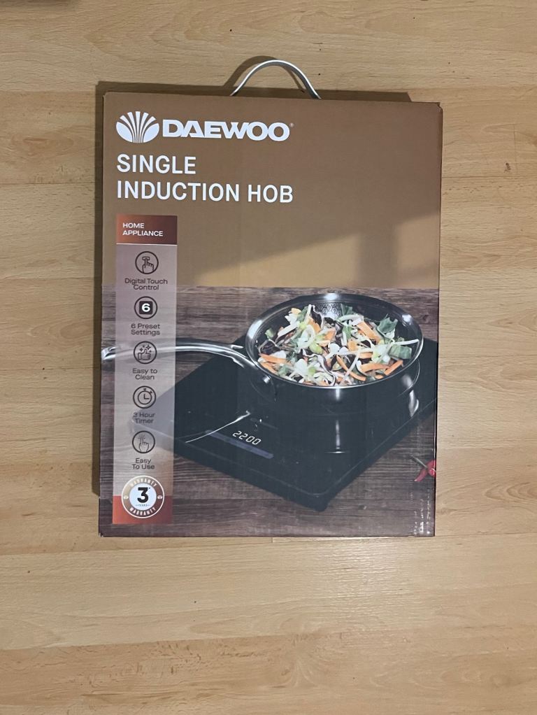 Daewoo Single Induction Hob – Brand New (Unopened)