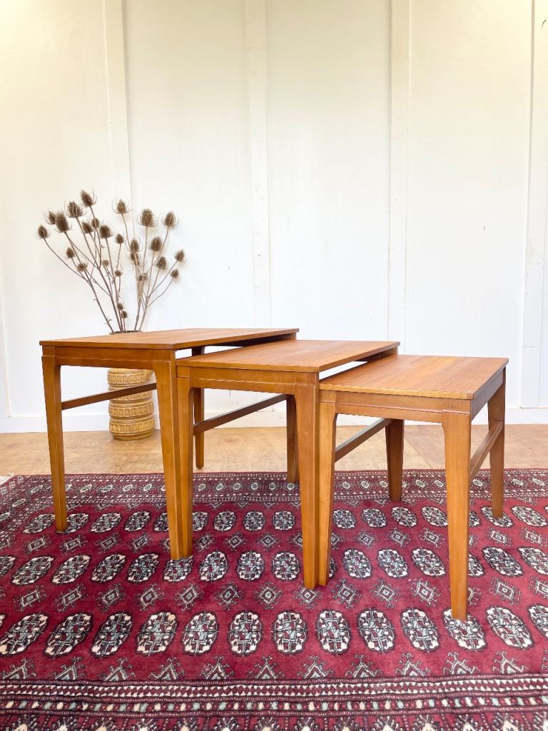 image for Retro midcentury Remploy teak nesting table 60’s coffee table vintage G Plan era 🚚