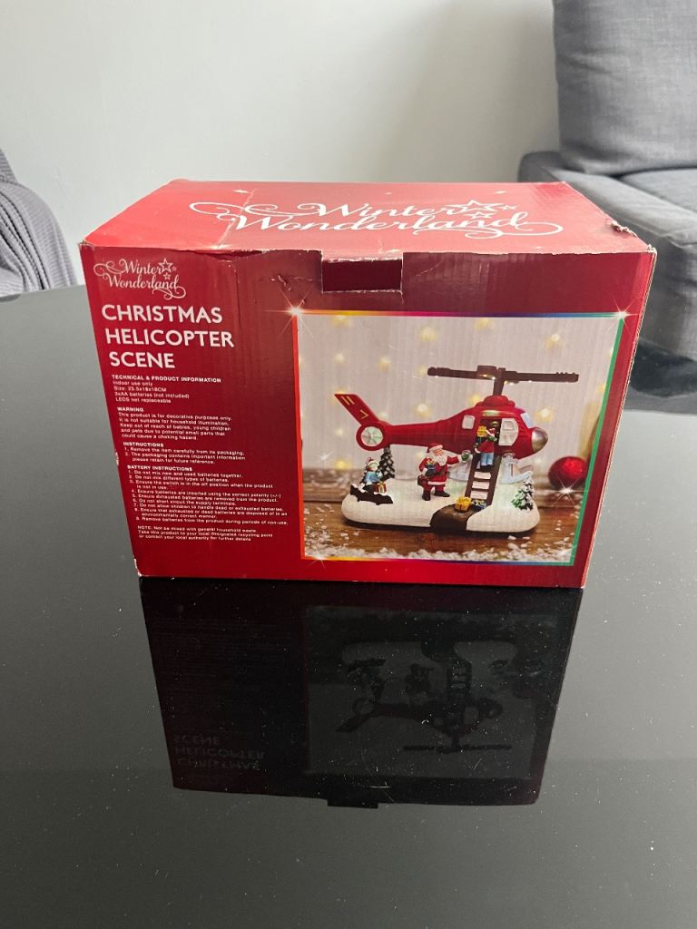 Winter Wonderland Christmas Helicopter Scene 