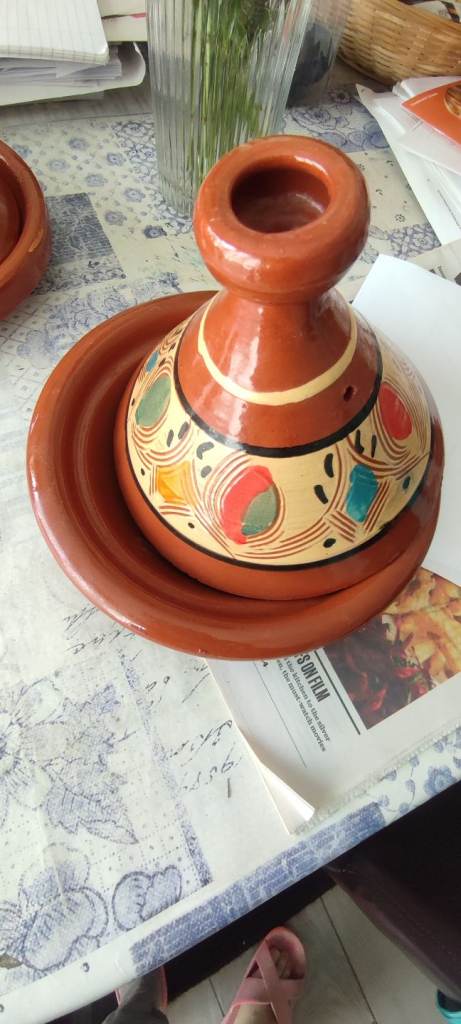 New glazed clay tagine 