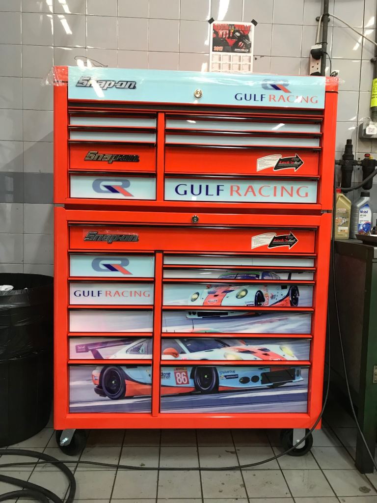 Snap on 40” Porsche Gulf Racing Toolbox
