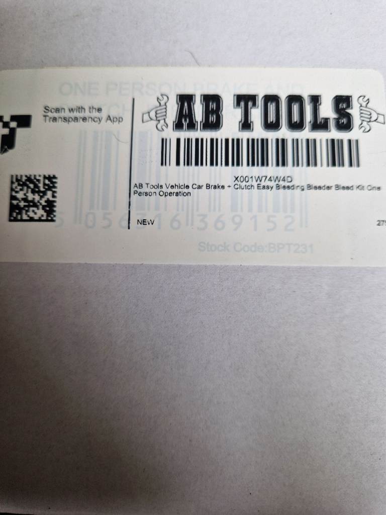 AB Tools One Person Brake & Clutch Bleeder Kit – New