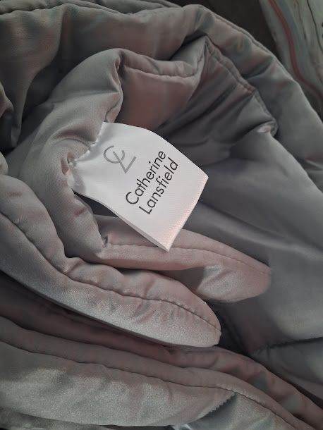 Catherine Lansfield Grey Velvet Duvet Cover – Good Condition