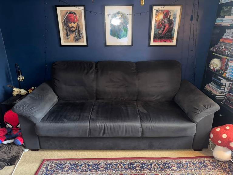 Ikea Knislinge 3 seater Samsta dark grey sofa 