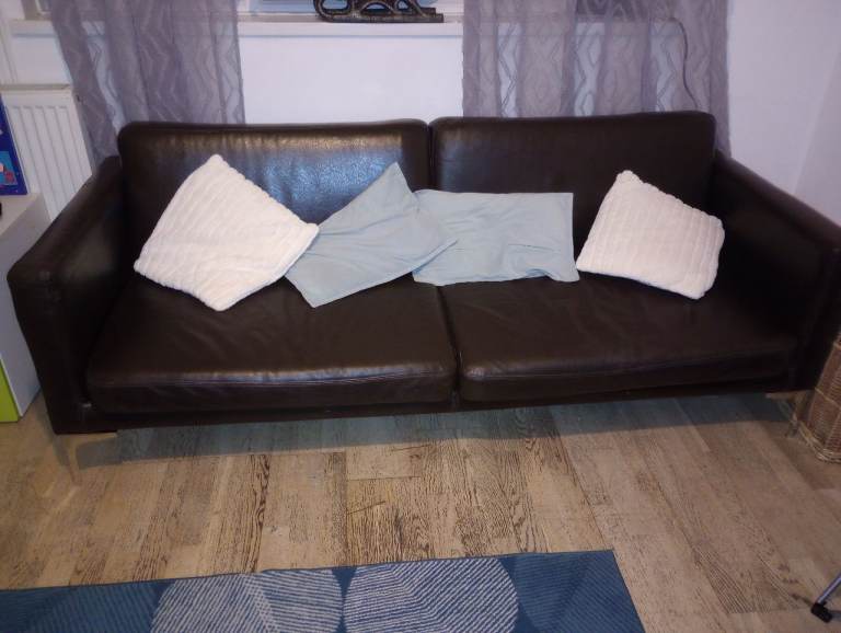 Leather sofas x2
