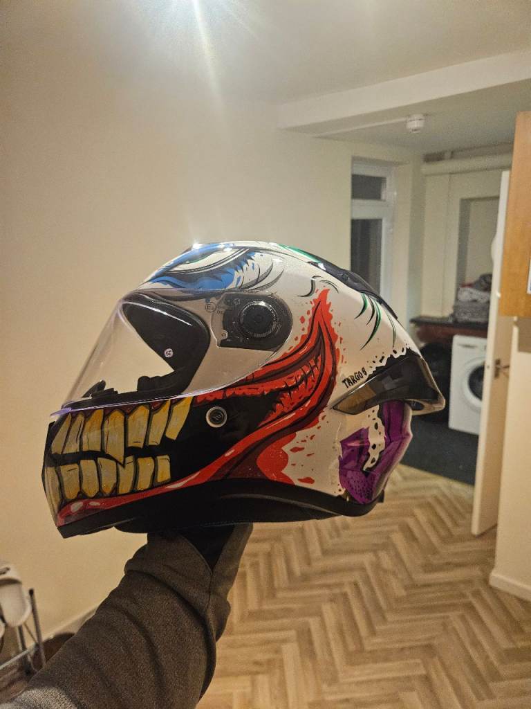 Motorbike helmet with gloves 