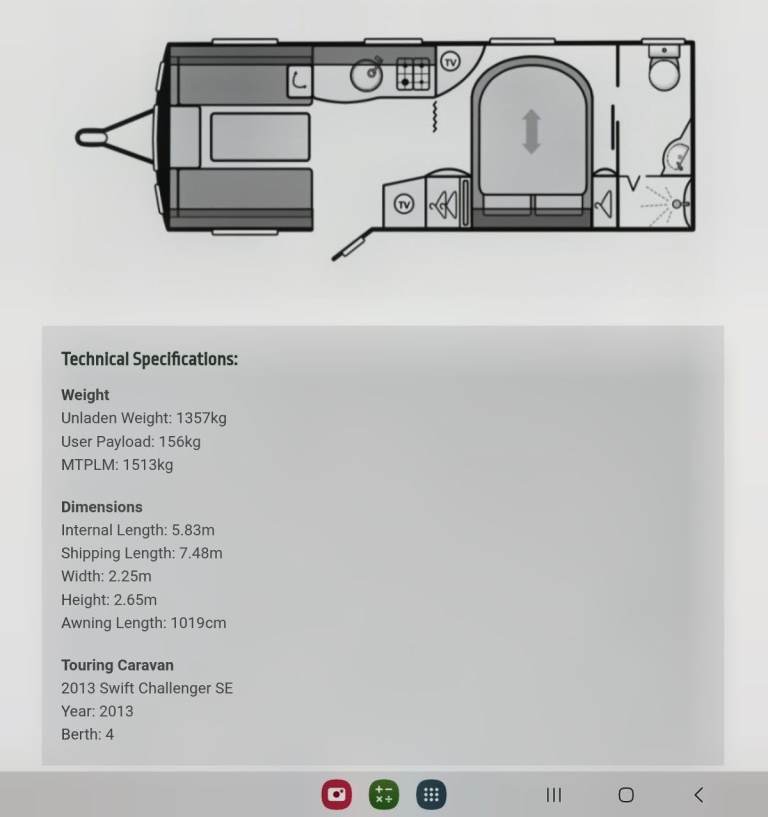 Swift Chalenger se 580 2013 4 berth. 