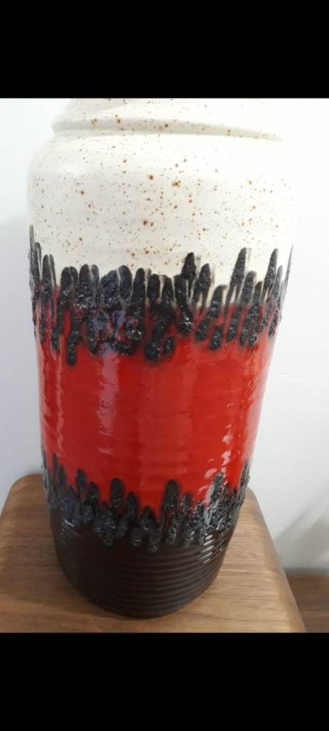 XL Bay Keramik Ceramic Fat Lava Floor Vase