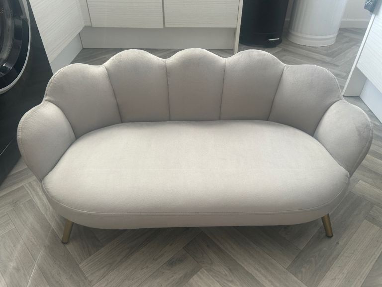 Vivian grey velvet pet bed/sofa (£50 rrp £99)