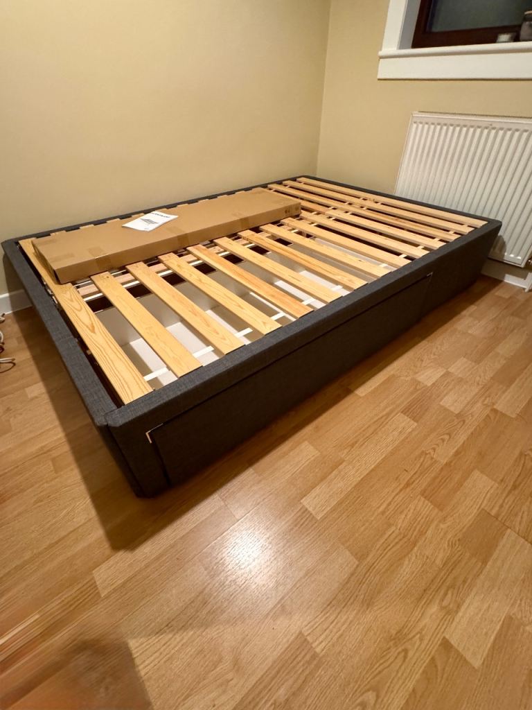 Price Drop! IKEA BALESTRAND Double Bed Frame with Storage – As Good As New