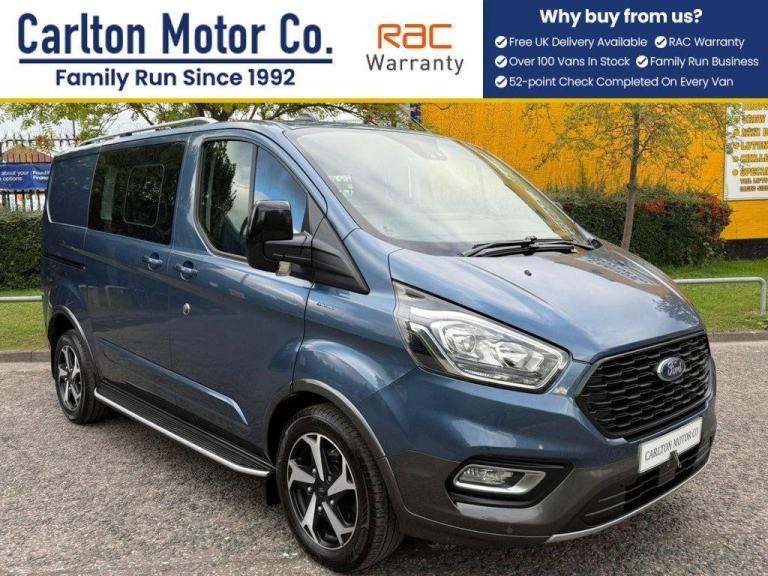 2021 Ford Transit Custom 2.0 320 EcoBlue Active Crew Van Double Cab 6dr L1 H1 Eu