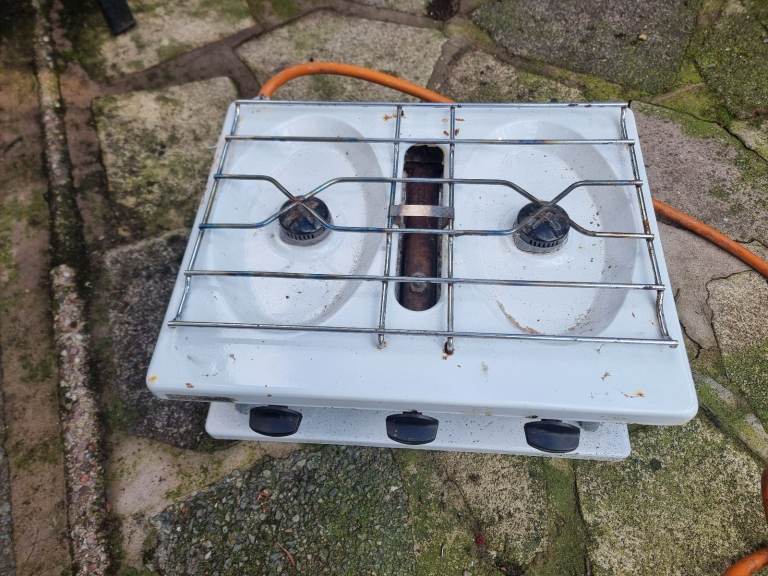 Cooker 2 gas burner & grill 