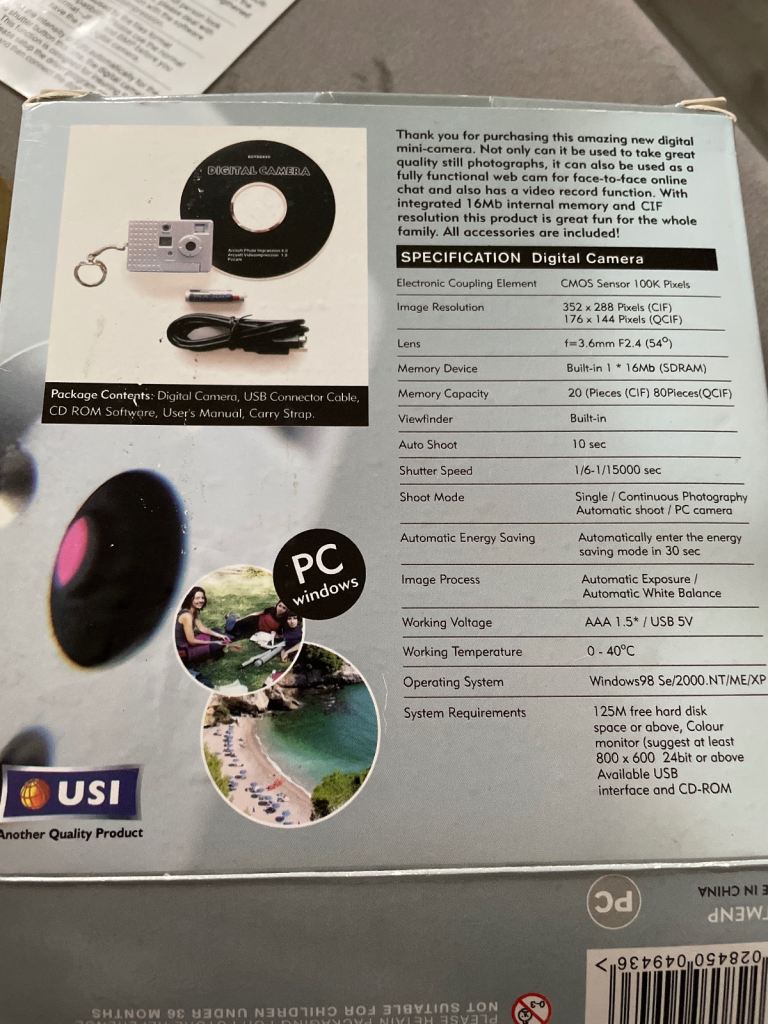 Mini key-cam digital camera 