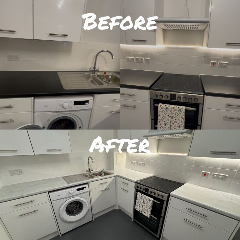 Kitchen Vinyl Wrapping – Affordable Makeovers