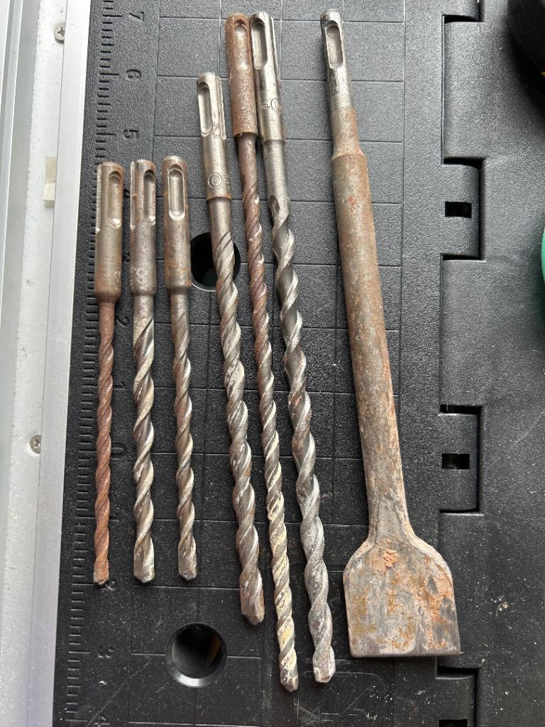 Job lot of SDS BITS - 6x drill bits + 1x 40mm chisel bit
