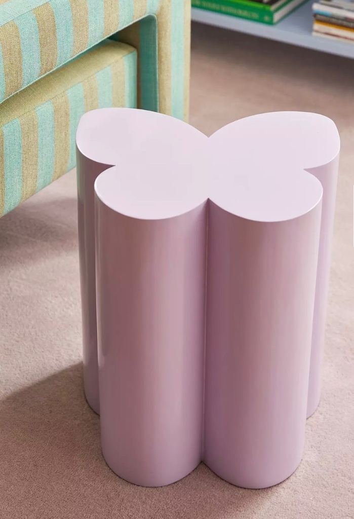 Urban outfitters purple butterfly side table