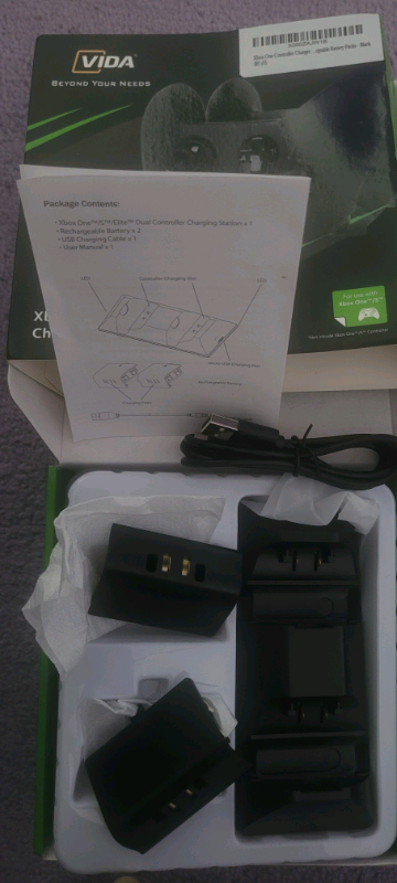 Brand New Dual Xbox One/One S/One Elite Charging Station with 2 x 800m