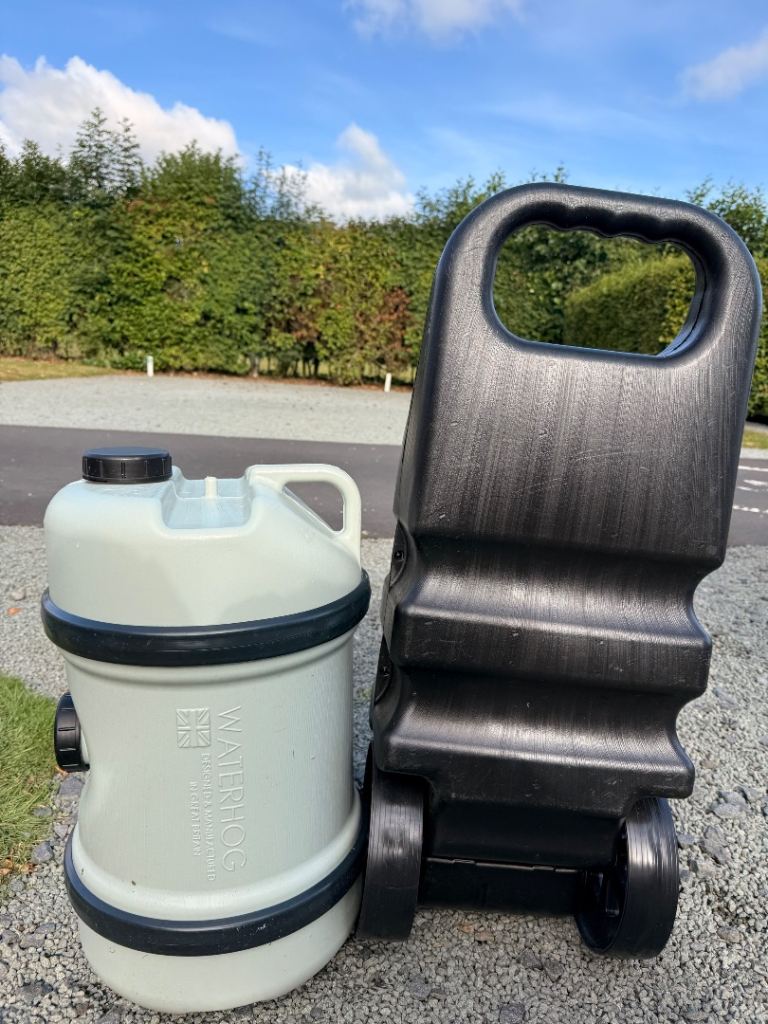 Caravan Accessories. Water carrier 50L and a Wastehog container