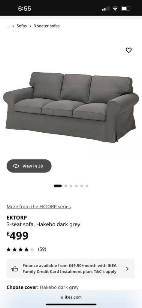 IKEA EKTORP 3-Seater Sofa – Brand New