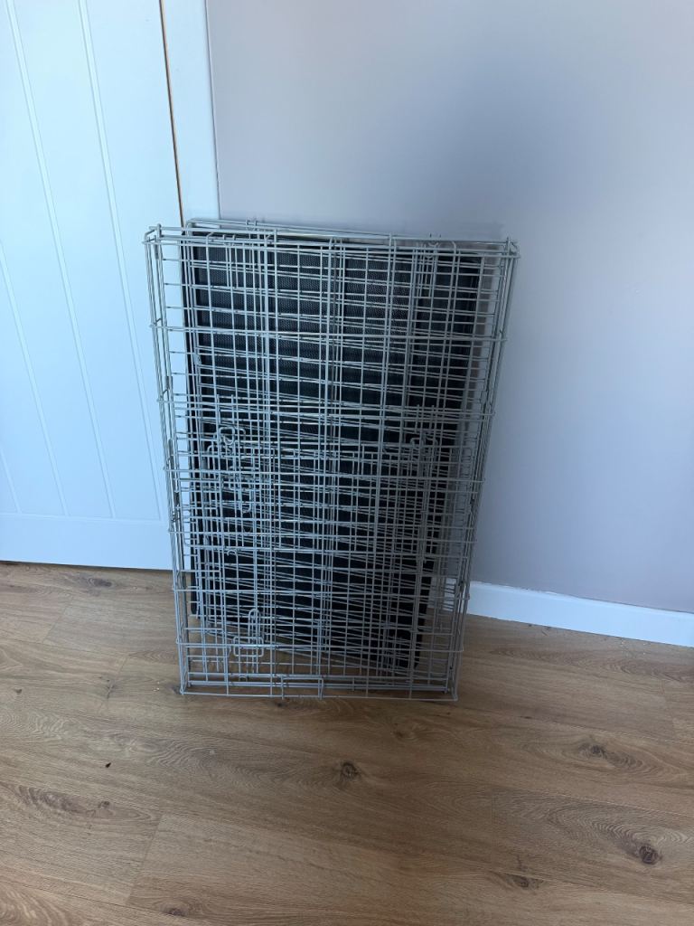 Large dog crate and bed