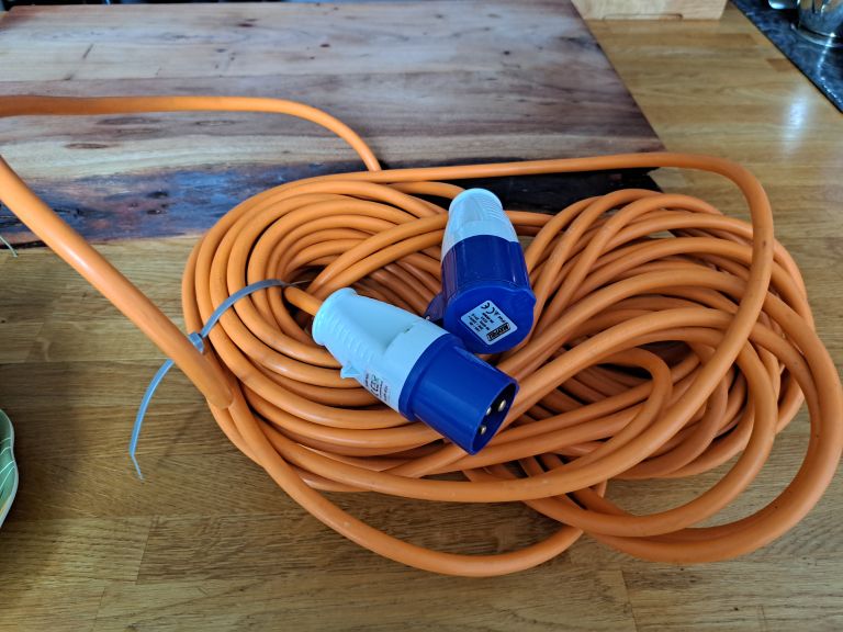 Extra long power lead.