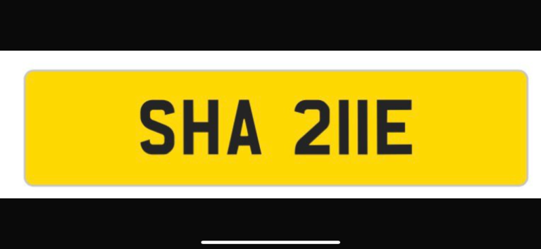 Private registration for sale 