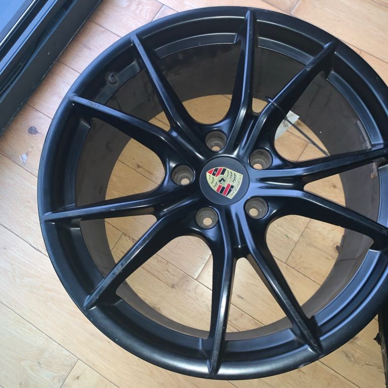 Porsche 718 982 Rear 10j Black Alloy Wheel . Boxster or Cayman
