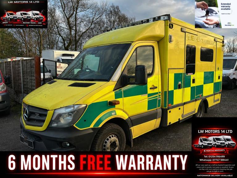 MERCEDES BENZ SPRINTER 519 CDI DIRECT EX AMBULANCE SERIVICS 2016 66 REG EURO 6
