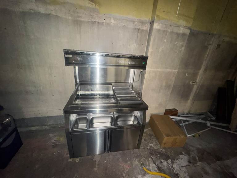 Chip Dump, Shawarma Machines, Tables and Chair, Bain Marie