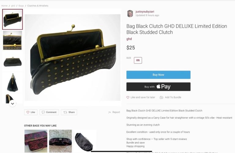 GHD, BRAND NEW, heat resistant clutch bag. BARGAIN price thanks ☺️ 