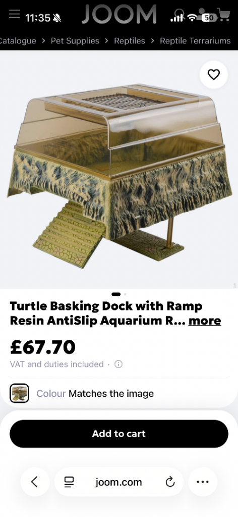 Turtle Topper Basking Platform Terrace  With Ramp 