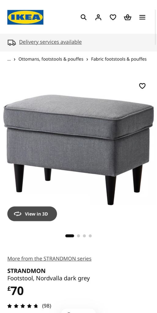 Ikea Strandmon footstool 