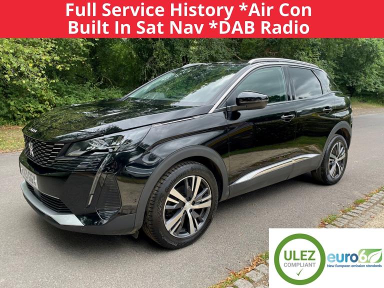 2021 Peugeot 3008 1.2PureTech Allure Premium Petrol SUV In Black - ULEZ HATCHBACK Petrol Manual