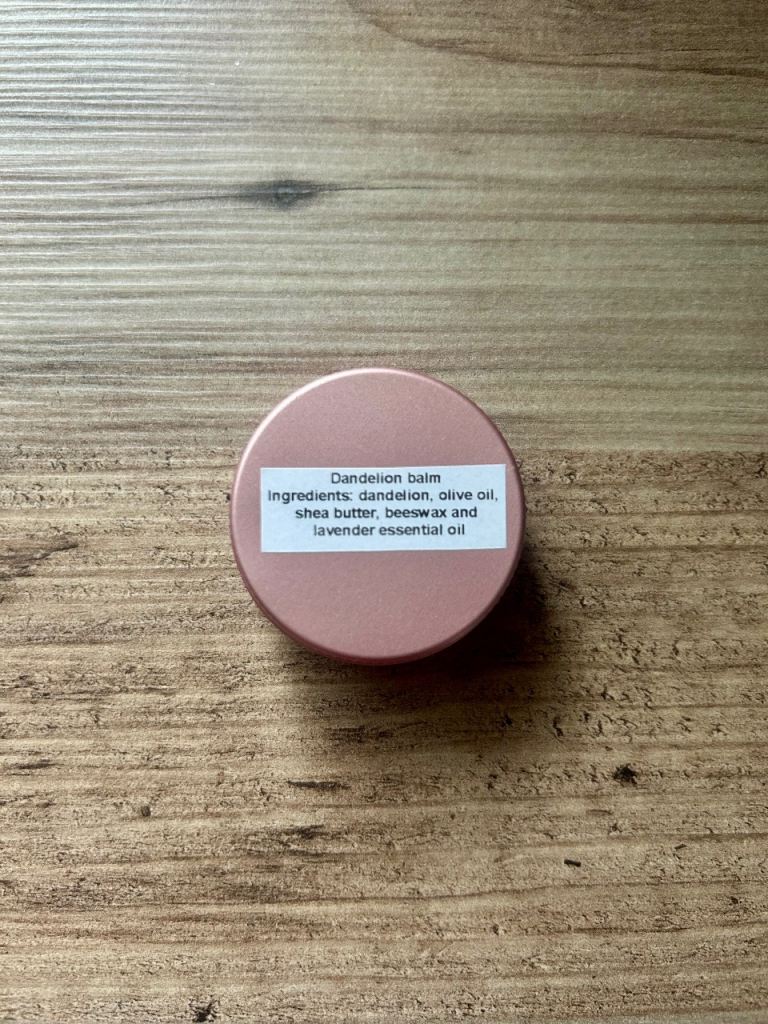 Dandelion Balm Salve Cuts Scrapes Burns Skin Sore Joints Muscles 15g