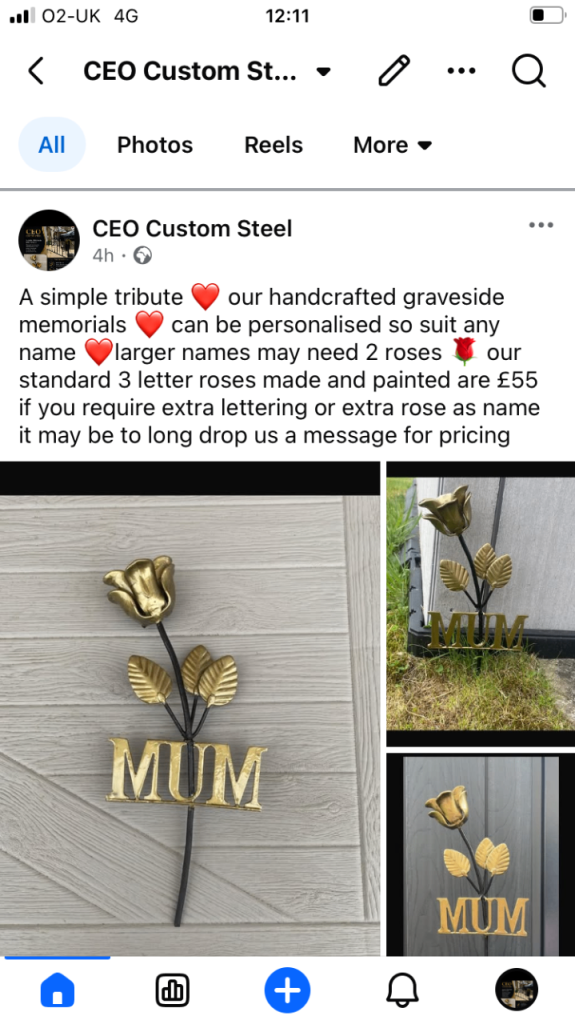 Graveside memorials 