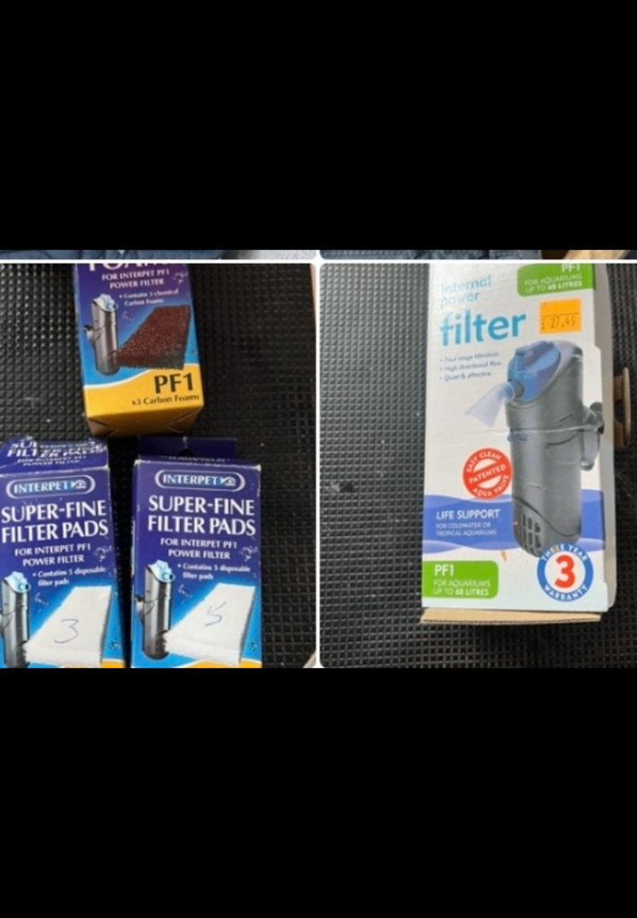 New Interpet internal filter PF1  plus replacement pads included 