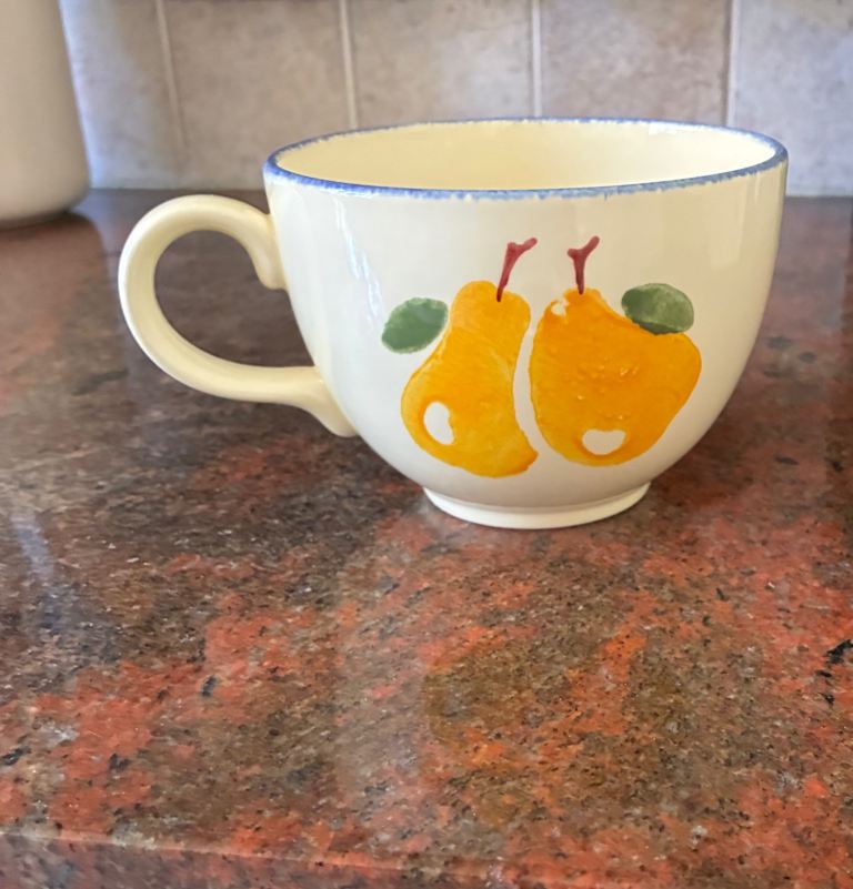 Five Poole Pottery Dorset Fruit large coffee cups 