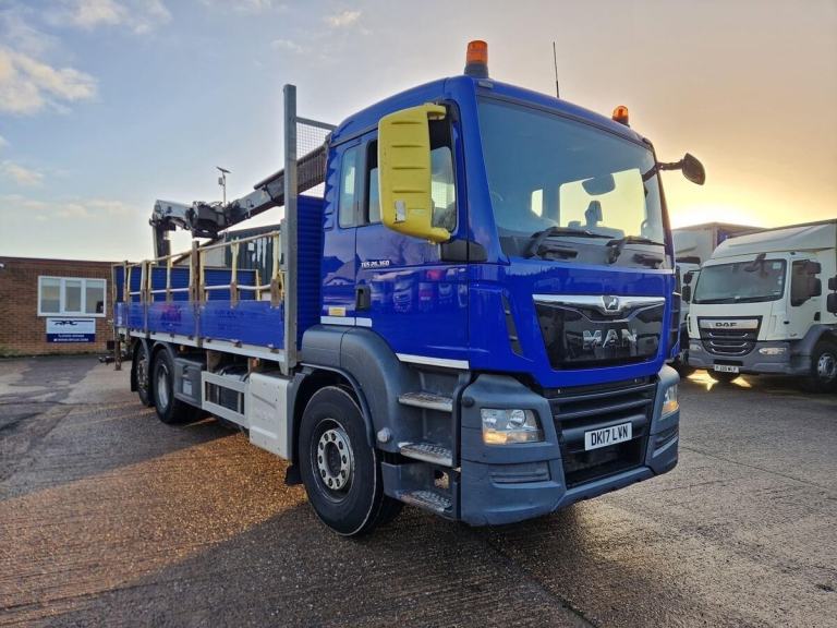 Man TGS 26.360, 2017, 22ft Dropside Body + Crane, 6X2 Rear Lift, 224000 Kms