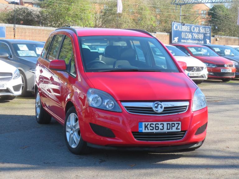 2013 Vauxhall Zafira 1.8i [120] Exclusiv 5dr 7 Seater Red Manual MPV Petrol Manual