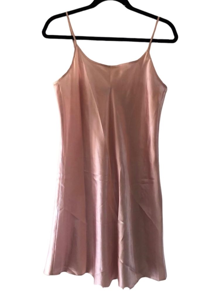 Womens BHS Pink Satin Feel Night Dress Slip On Dress Size 12