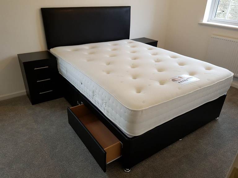 Double & Small Double Divan Bed Base With Mattress Brand New SAME DAY DELIVERY order Now ~ 🚚🚛