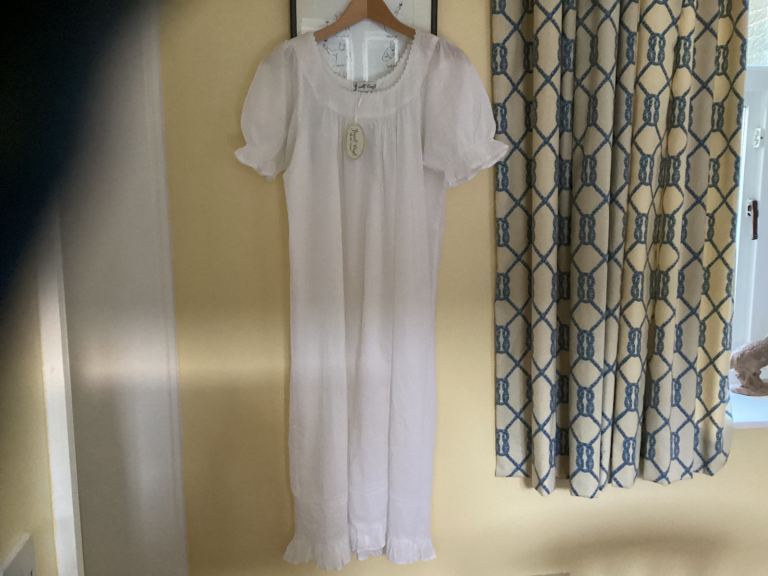 Ladies fine embroidered cotton nightdress