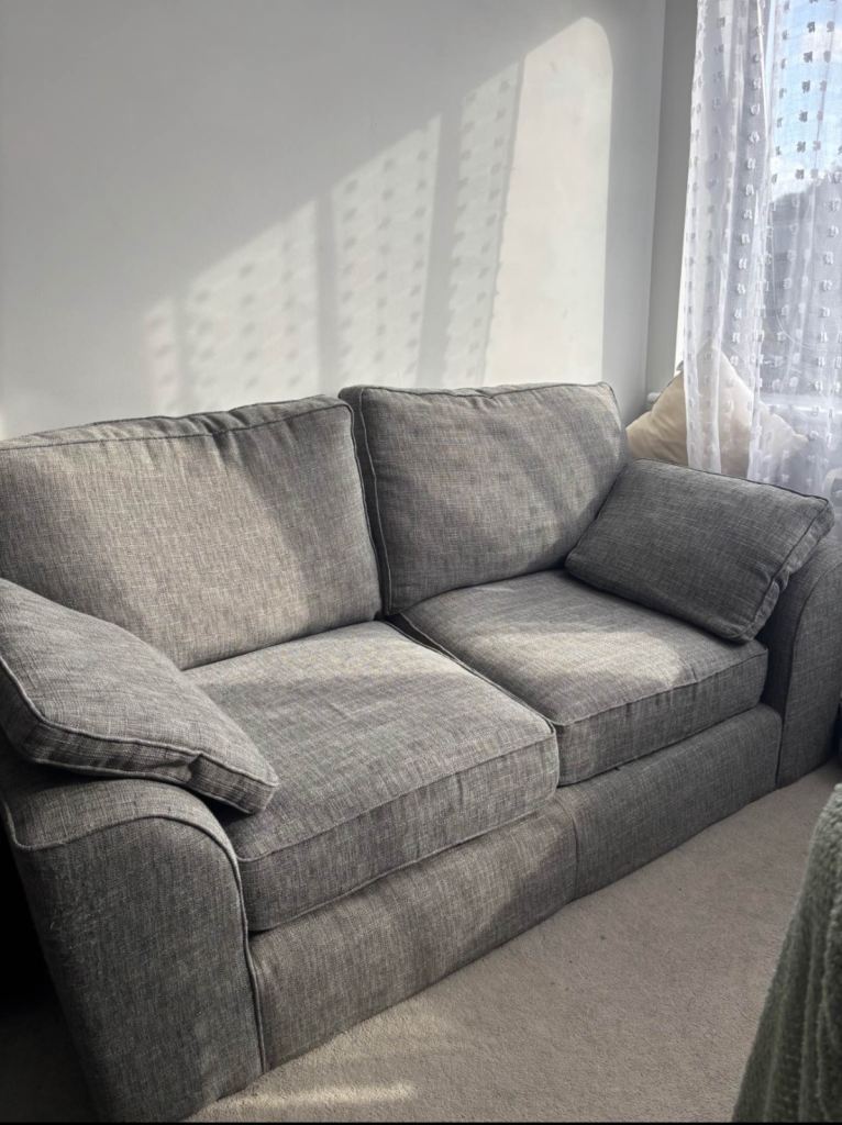 DFS grey large two seater sofa 