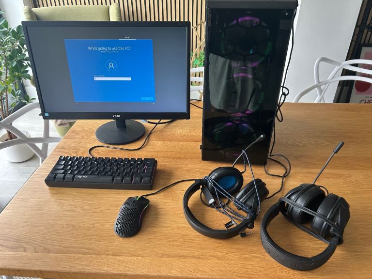 Sold now - Gaming PC Bundle - ideal starter gaming PC, monitor, keyboard, mouse and headsets.