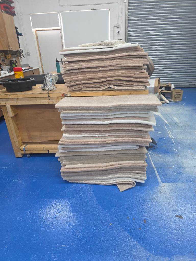 Campervan insulation. Recycled plastic