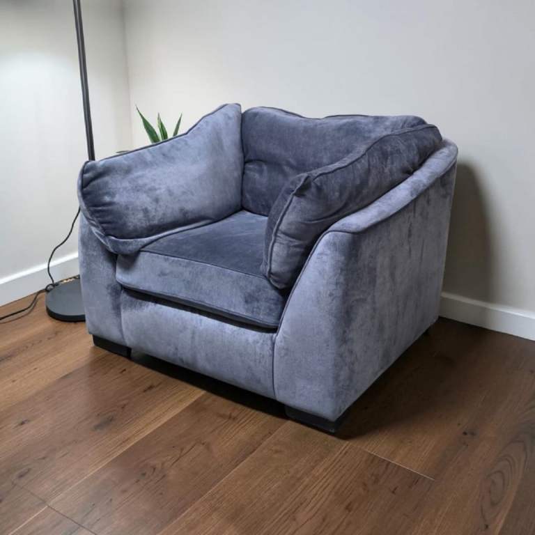 Sofology®️ Light Blue Snuggle Chair Armchair - Sofa Settee Couch