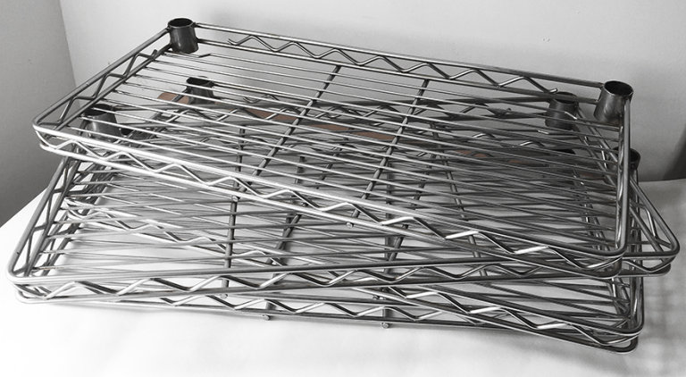 METRO BRAND INDUSTRIAL SHELVING UNITS - SET OF FOUR, AUTHENTIC METRO BRAND, NOT INFERIOR COPIES.