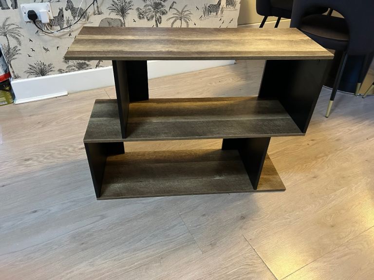 Rustic Wood Effect 3-Tier Storage Unit / Coffee Table