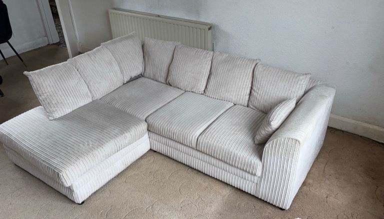 Cream soda with chaise long and buffet